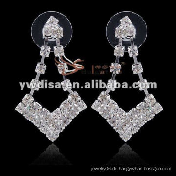 2013 fashion wedding jewelry Earings mit klarem Strass für Braut